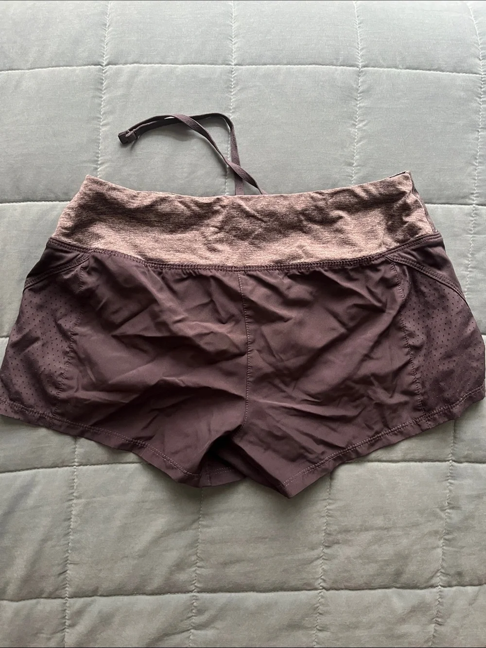 Nike Women's Dark Purple/gray Athletic Shorts with Reflective Swoosh